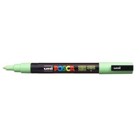 Posca PC-3M Marcador de Pintura - Punta Conica 0.9-1.3mm - Tinta Base al Agua - No Permanente - Resistente a la Luz - Color Verde Claro