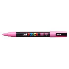Posca PC-3M Marcador de Pintura - Punta de Poliester Conica 0.9-1.3mm - Tinta Base al Agua - Resistente a la Luz - Color Rosa