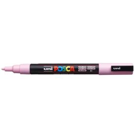 Posca PC-3M Marcador de Pintura - Punta de Poliester Conica 0.9-1.3mm - Tinta Base al Agua - Resistente a la Luz - No Permanente - Color Rosa Claro