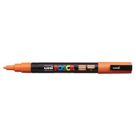 Posca PC-3M Marcador de Pintura - Punta Conica 0.9-1.3mm - Tinta Base al Agua - Resistente a la Luz - Color Naranja