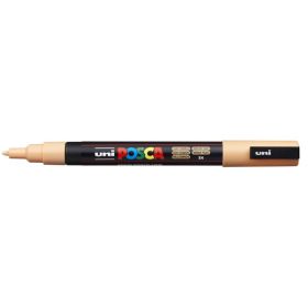 Posca PC-3M Marcador de Pintura - Punta Conica de Poliester 0.9-1.3mm - Tinta Base al Agua - Resistente a la Luz - Color Naranja Claro