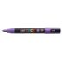 Posca PC-3M Marcador de Pintura - Punta Conica de 0.9-1.3mm - Tinta Base al Agua - Resistente a la Luz - Color Violeta