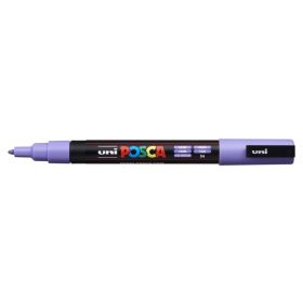 Posca PC-3M Marcador de Pintura - Punta Conica de Poliester 0.9-1.3mm - Tinta Base al Agua - Resistente a la Luz - Color Lila