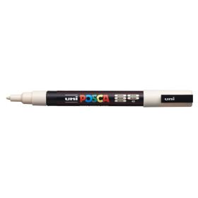 Posca PC-3M Marcador de Pintura - Punta de Poliester Conica 0.9-1.3mm - Tinta Base al Agua - Resistente a la Luz - No Permanente - Color Beige