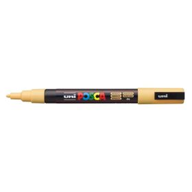 Posca PC-3M Marcador de Pintura - Punta Conica de Poliester 0.9-1.3mm - Tinta Base al Agua - Resistente a la Luz - No Permanente - Color Albaricoque