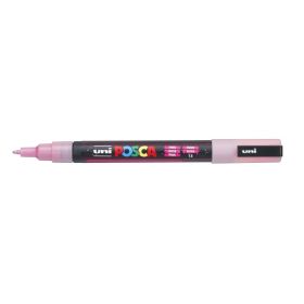 Posca PC-3ML Marcador de Pintura - Punta Conica de Poliester 0.9-1.3mm - Tinta Base al Agua - Resistente a la Luz - No Permanente - Color Rosa