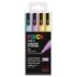 Posca PC-3M Estuche de 4 Marcadores de Pintura - Punta Conica de Poliester 0.9-1.3mm - Tinta Base al Agua - No Permanente - Resistente a la Luz - Inodoro - Color Surtido