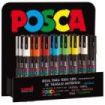 Posca PC-3M/3D Expositor de 36 Marcadores de Pintura - Punta Conica de Poliester 0.9-1.3mm - Tinta Base al Agua - Resistente a la Luz - No Permanente - Color Surtido