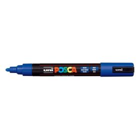 Posca PC-5M Marcador de Pintura - Punta de Poliester 1.8-2.5mm - Tinta Base al Agua - Resistente a la Luz - No Permanente - Color Azul