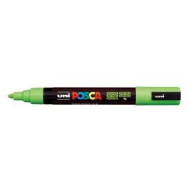 Posca PC-5M Marcador de Pintura - Punta de Bala 1.8-2.5mm - Tinta Base al Agua - Resistente a la Luz - No Permanente - Color Verde Manzana