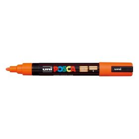 Posca PC-5M Marcador de Pintura - Punta de Poliester 1.8-2.5mm - Tinta Base al Agua - Resistente a la Luz - Color Naranja