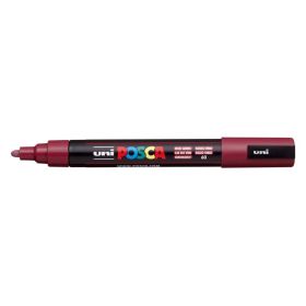 Posca PC-5M Marcador de Pintura - Punta de Poliester 1.8-2.5mm - Tinta Base al Agua - Resistente a la Luz - No Permanente - Color Rojo Vino