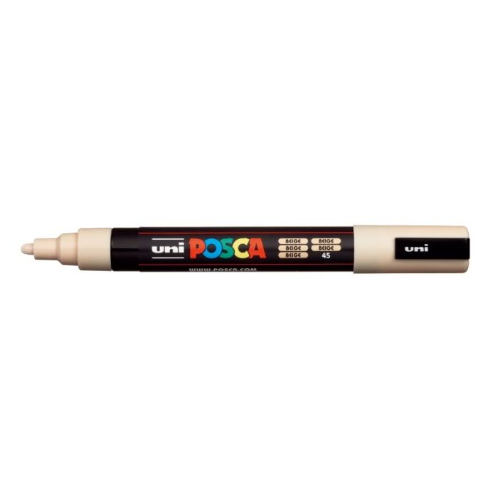 Posca PC-5M Marcador de Pintura - Punta de Poliester 1.8-2.5mm - Tinta Base al Agua - Resistente a la Luz - Color Beige