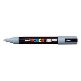 Posca PC-5M Marcador de Pintura - Punta de Poliester 1.8-2.5mm - Tinta Base al Agua - Resistente a la Luz - No Permanente - Color Gris