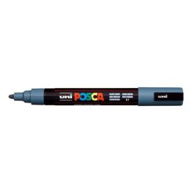 Posca PC-5M Marcador de Pintura - Punta de Bala 1.8-2.5mm - Tinta Base al Agua - Resistente a la Luz - No Permanente - Color Gris Pizarra