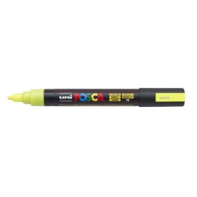 Posca PC-5M Marcador de Pintura - Punta de Bala 1.8-2.5mm - Tinta Base al Agua - Resistente a la Luz - No Permanente - Color Amarillo