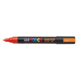 Posca PC-5M Marcador de Pintura - Punta de Bala 1.8-2.5mm - Tinta Base al Agua - Resistente a la Luz - No Permanente - Color Naranja