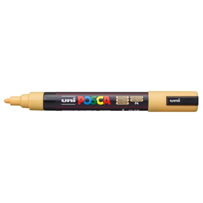 Posca PC-5M Marcador de Pintura - Punta de Bala 1.8-2.5mm - Tinta Base al Agua - Resistente a la Luz - No Permanente - Color Albaricoque