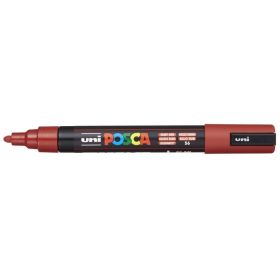 Posca PC-5M Marcador de Pintura - Punta de Bala 1.8-2.5mm - Tinta Base al Agua - Resistente a la Luz - No Permanente - Color Rojo Rubí