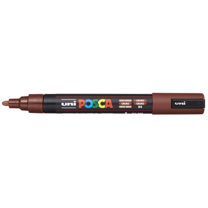 Posca PC-5M Marcador de Pintura - Punta de Bala 1.8-2.5mm - Base al Agua - No Permanente - Resistente a la Luz - Inodoro - Color Cacao