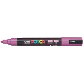 Posca PC-5M Marcador de Pintura Base al Agua - Punta de Bala 1.8-2.5mm - Ancho de Trazo 1.8-2.5mm - No Permanente - Resistente a la Luz - Inodoro - Color Frambuesa