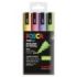 Posca PC-5M Estuche de 4 Marcadores de Pintura - Punta de Bala 1.8-2.5mm - Tinta Base al Agua - Resistente a la Luz - Color Surtido