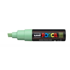 Posca PC-8K Marcador de Pintura - Punta Biselada Acrilica 8mm - Tinta Base al Agua - No Permanente - Resistente a la Luz - Inodoro - Ideal para Carteleria y Decoracion - Color Verde Claro
