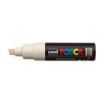 Posca PC-8K Marcador de Pintura - Punta Biselada Acrilica 8mm - Tinta Base al Agua - No Permanente - Resistente a la Luz - Ideal para Carteleria y Decoracion - Color Beige