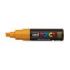 Posca PC-8K Marcador de Pintura Base al Agua - Punta Biselada Acrilica 8mm - Linea Gruesa - Resistente a la Luz - No Permanente - Color Naranja Medio