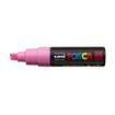 Posca PC-8K Marcador de Pintura - Punta Biselada Acrilica 8mm - Tinta Base al Agua - No Permanente - Resistente a la Luz - Ideal para Carteleria y Decoracion - Color Rosa