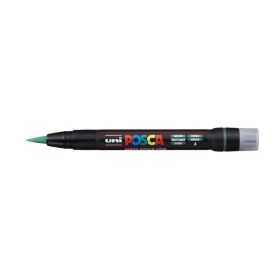 Posca PCF-350 Marcador de Pintura - Punta Acrilica Estilo Pincel - Tinta Pigmentada Base al Agua - Resistente a la Luz - No Permanente - Color Verde