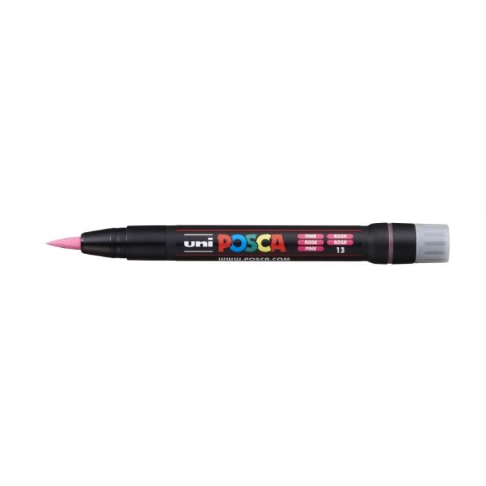 Posca PCF-350 Marcador de Pintura - Punta Acrilica Estilo Pincel - Base al Agua - No Permanente - Resistente a la Luz - Inodoro - Color Rosa