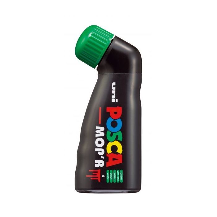 Posca PCM-22 Marcador de Pintura - Punta Redondeada de Gomaespuma 3-19mm - Tinta Base al Agua - Multi Efectos - Resistente a la Luz - Color Verde