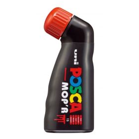 Posca PCM-22 Marcador de Pintura - Punta Redondeada de Gomaespuma 3-19mm - Tinta Base Agua - Multi Efectos - No Permanente - Resistente a la Luz - Inodoro - Lavable - Color Rojo