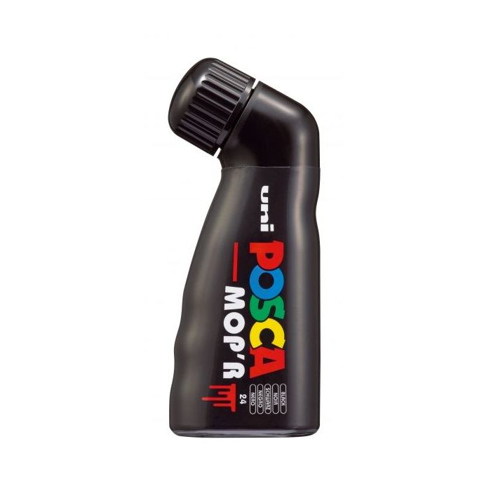 Posca PCM-22 Marcador de Pintura - Punta Redondeada de Gomaespuma 3-19mm - Tinta Base al Agua - Multi Efectos - Resistente a la Luz - Color Negro