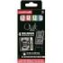Uni-ball PWE-5M Pack de 4 Marcadores de Tiza Liquida - Punta Conica 1.8-2.5mm - Borrado en Humedo - Resistente a la Lluvia - Color Surtido