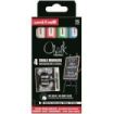 Uni-ball PWE-5M Pack de 4 Marcadores de Tiza Liquida - Punta Conica 1.8-2.5mm - Borrado en Humedo - Resistente a la Lluvia - Color Surtido