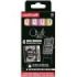 Uni-ball PWE-5M Pack de 4 Marcadores de Tiza Liquida - Punta Conica 1.8-2.5mm - Borrado en Humedo - Resistente a la Lluvia - Ideal para Pizarras y Vidrio - Color Surtido