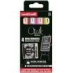 Uni-ball PWE-5M Pack de 4 Marcadores de Tiza Liquida - Punta Conica 1.8-2.5mm - Borrado en Humedo - Resistente a la Lluvia - Ideal para Pizarras y Vidrio - Color Surtido