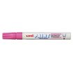 Uni-ball PX-20 Paint Marker - Marcador de Pintura - Punta Acrilica de Bala 2.2-2.8mm - Permanente en Todas las Superficies - Resistente a Luz y Agua - Cuerpo de Aluminio - Color Rosa