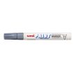 Uni-ball PX-20 Paint Marker - Marcador de Pintura - Punta Acrilica de Bala 2.2-2.8mm - Permanente en Todas las Superficies - Resistente a Luz y Agua - Color Gris