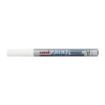 Uni-ball PX-203 Marcador de Pintura - Punta Acrilica 1mm - Linea Fina - Cuerpo de Aluminio - Tinta Permanente Resistente a Luz y Agua - Color Plata