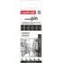 Uni-ball Uni Pin Clasico II Pack de 5 de Rotuladores Calibrados - Punta Poliacetal - Tinta Pigmentada Resistente al Agua y Luz - Color Negro