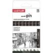 Uni-ball Uni Pin Clasico II Pack de 8 Rotuladores Calibrados - Punta Poliacetal - Tinta Pigmentada Resistente al Agua y Luz - Color Negro