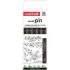Uni-ball Uni Pin Caligrafia Pack de 5 Rotuladores Calibrados - Tinta Pigmentada Resistente al Agua y Luz - Ideal para Dibujo Profesional y Escritura - Color Negro