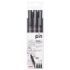 Uni-ball Uni Pin 200S Pack de 3 Rotuladores Calibrados - Punta Poliacetal - Tinta Pigmentada Resistente al Agua y Luz - Ideal para Dibujo Profesional y Escritura - Color Negro