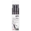 Uni-ball Uni Pin 200S Pack de 3 Rotuladores Calibrados - Punta Poliacetal - Tinta Pigmentada Resistente al Agua y Luz - Ideal para Dibujo Profesional y Escritura - Color Negro