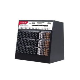 Uni-ball Uni Pin Expositor de 240 Rotuladores Calibrados - Punta Poliacetal - Tinta Pigmentada Resistente al Agua y Luz - Ideal para Dibujo Profesional y Escritura - Colores y Grosores Surtidos