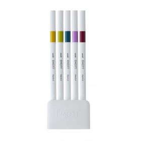 Uni-ball PEM-SY Set Nº8 Emott Retro Colors Pack de 5 Rotuladores de Linea Fina - Punta 0.4mm - Tinta a Base de Agua - Diseño Innovador - Ancho de Linea Constante - Colores Surtidos