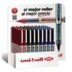 Uni-ball Eye Micro UB-150 Expositor de 54 Boligrafos de Tinta Liquida - Punta de Bola 0.5mm - Tinta Resistente al Agua y Luz - Sistema de Control de Tinta - Ventana de Nivel de Tinta - Color Surtido